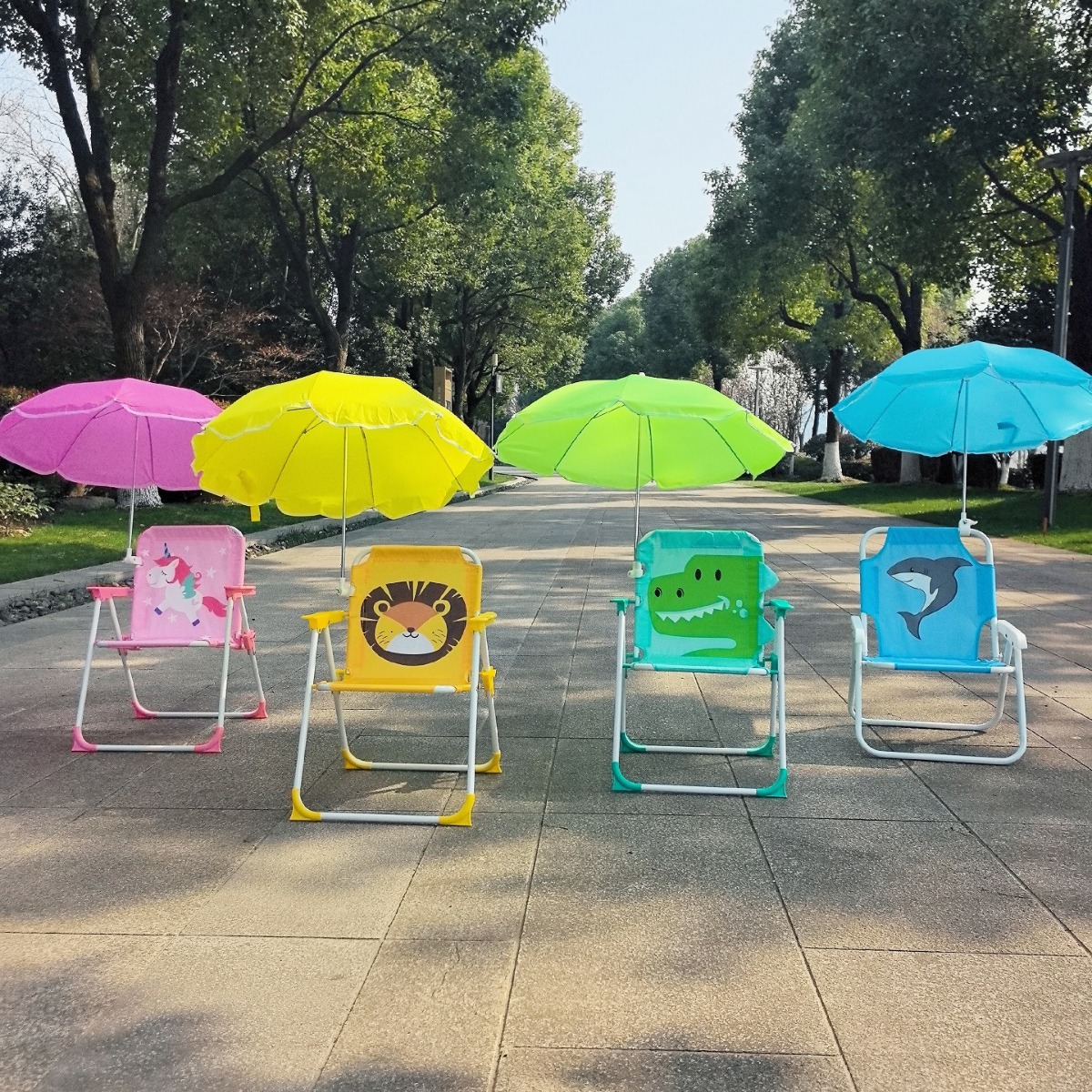 Kids Outdoor Lounge Chair With Umbrella - Outdoor Children'S Beach Chair With Sun