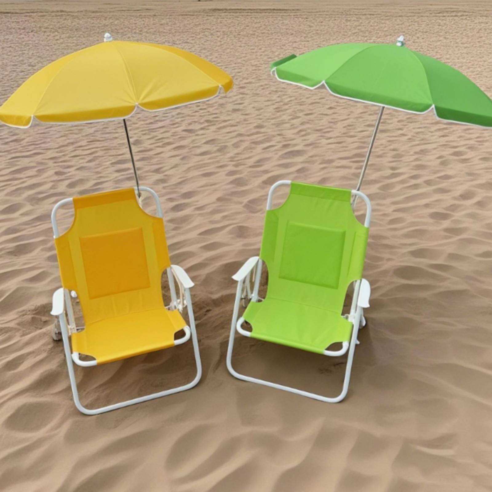 Kids Outdoor Lounge Chair With Umbrella - Kids Foldable Beach Chair With Detachable