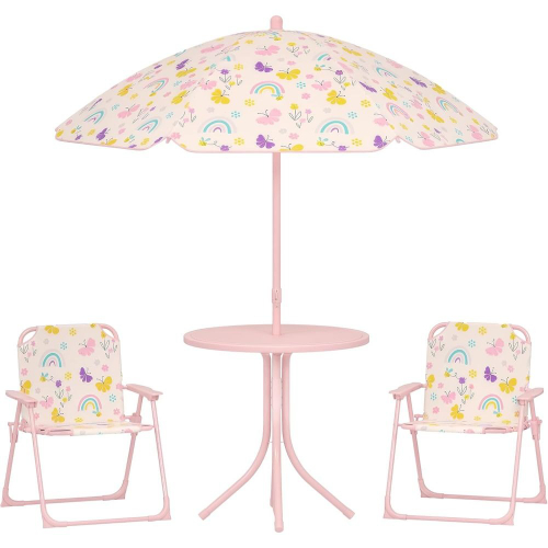 Kids Outdoor Table And Chairs With Umbrella - Kids Picnic Table and Chair Set,
