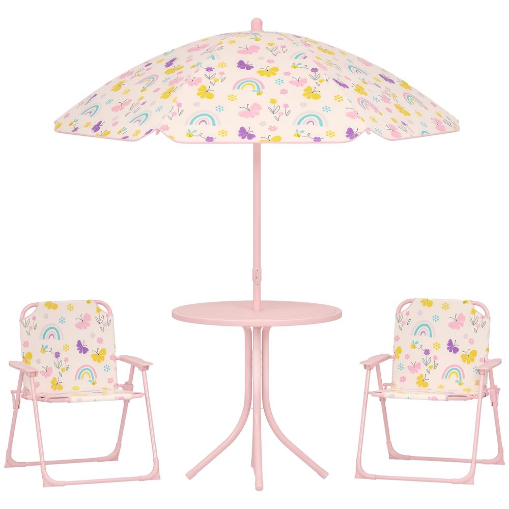Kids Outdoor Table And Chairs With Umbrella - Kids Picnic Table and Chair Set,