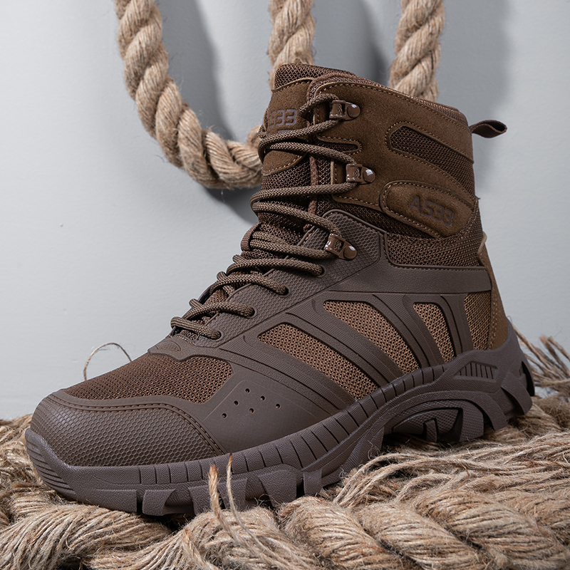 Kids Outdoor Climber - Men Tactical Boots Lace Up Desert