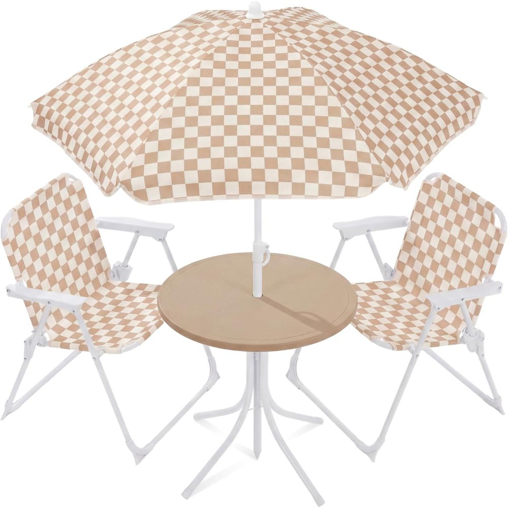 Kids Outdoor Table And Chairs With Umbrella - Kids Picnic Table and Chair Set