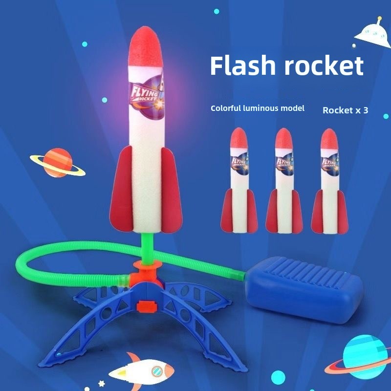 Kids Outdoor Clubhouse - Kid Air Rocket Foot Pump Launcher