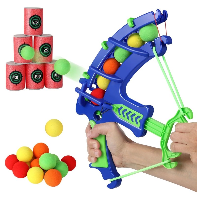 Kids Outdoor Yard Games - Montessori Slingshot Sticky Ball Dartboard Basketball