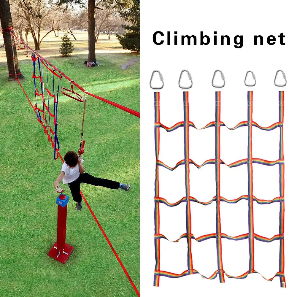 Kids Outdoor Climber - 250kg Outdoor Children Climbing Net Rainbow
