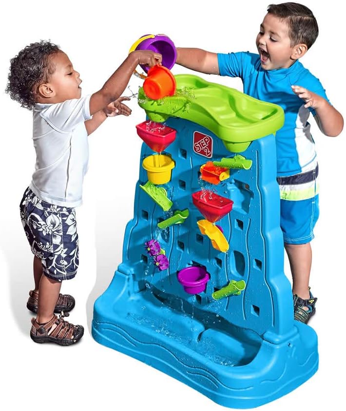 Kids Outdoor Sensory Table - Waterfall Discovery Wall, Kids Double-Sided Water