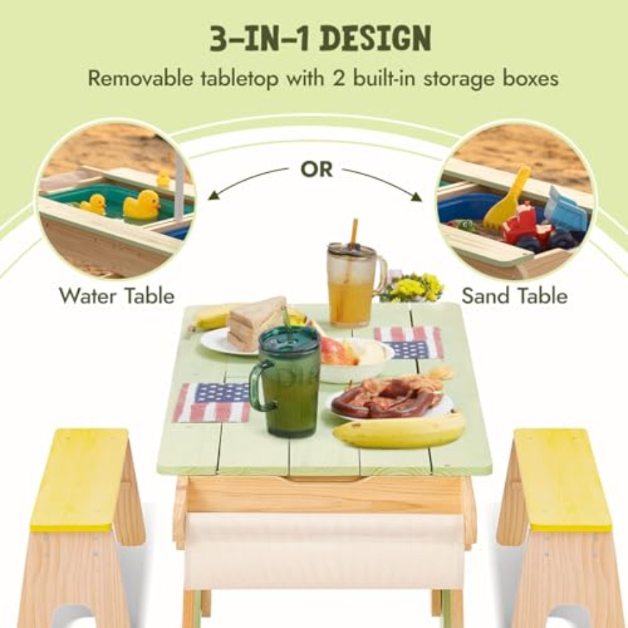 Indoor outdoor 3-in-1 kids pic - مراجعة Kids Outdoor Sensory Table وسعره