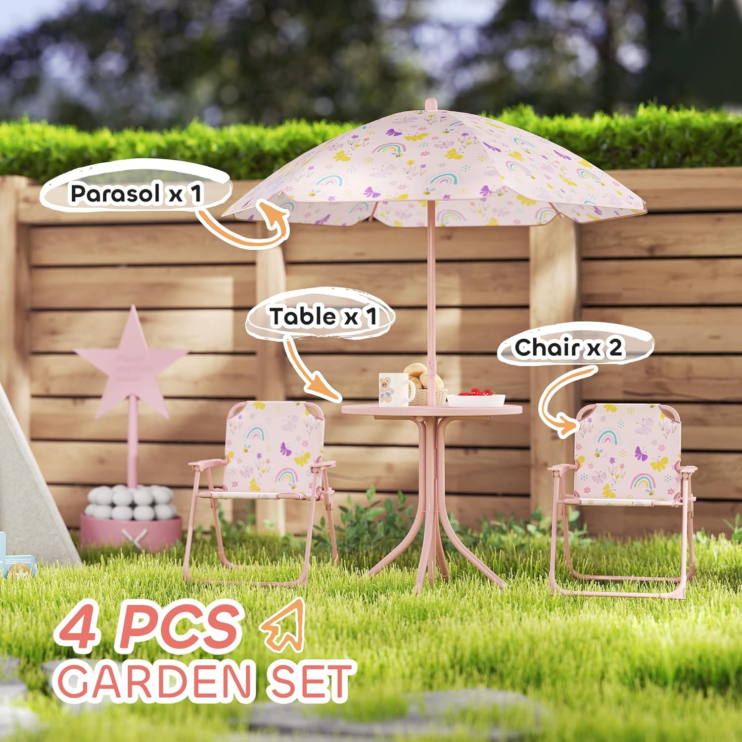 Kids Picnic Table with Umbrell - مراجعة Kids Outdoor Table And Chairs With Umbrella وسعره