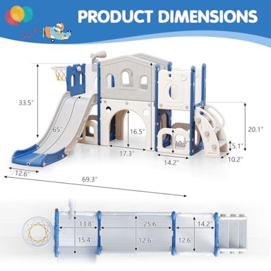 8 in 1 Toddler Slide Set Kid S - مراجعة Kids Outdoor Climber وسعره