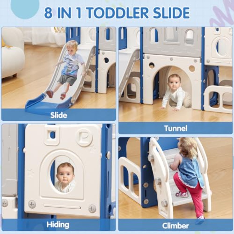 8 in 1 Toddler Slide Set Kid S - مراجعة Kids Outdoor Climber وسعره