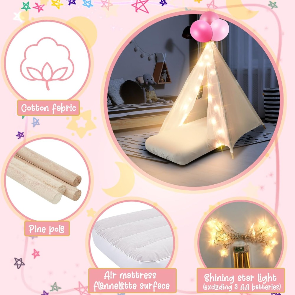 US Shipping Kids Teepee Tent 6 - مراجعة Kids Outdoor Play Yard وسعره