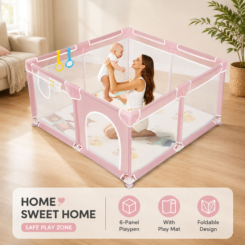 Baby Playpen with Mat Foldable - مراجعة Kids Outdoor Play Yard وسعره