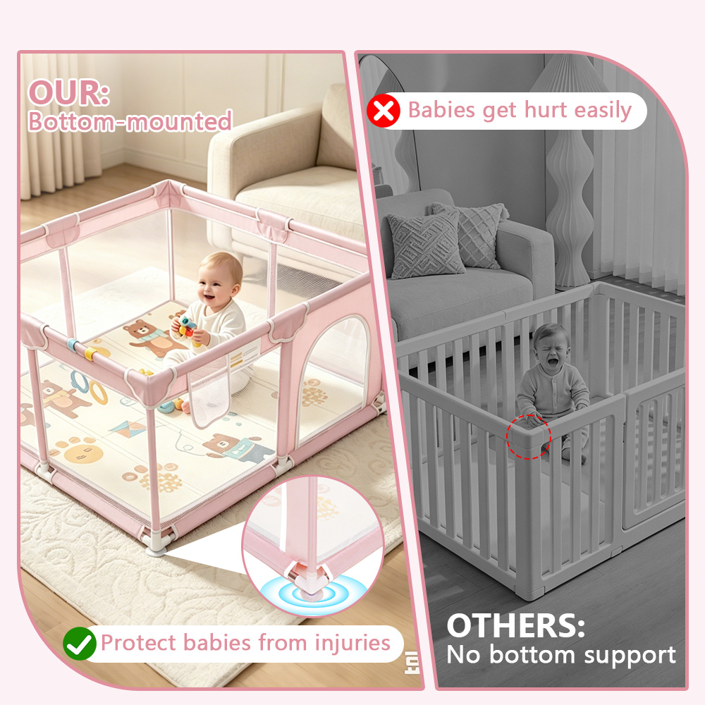Baby Playpen with Mat Foldable - مراجعة Kids Outdoor Play Yard وسعره