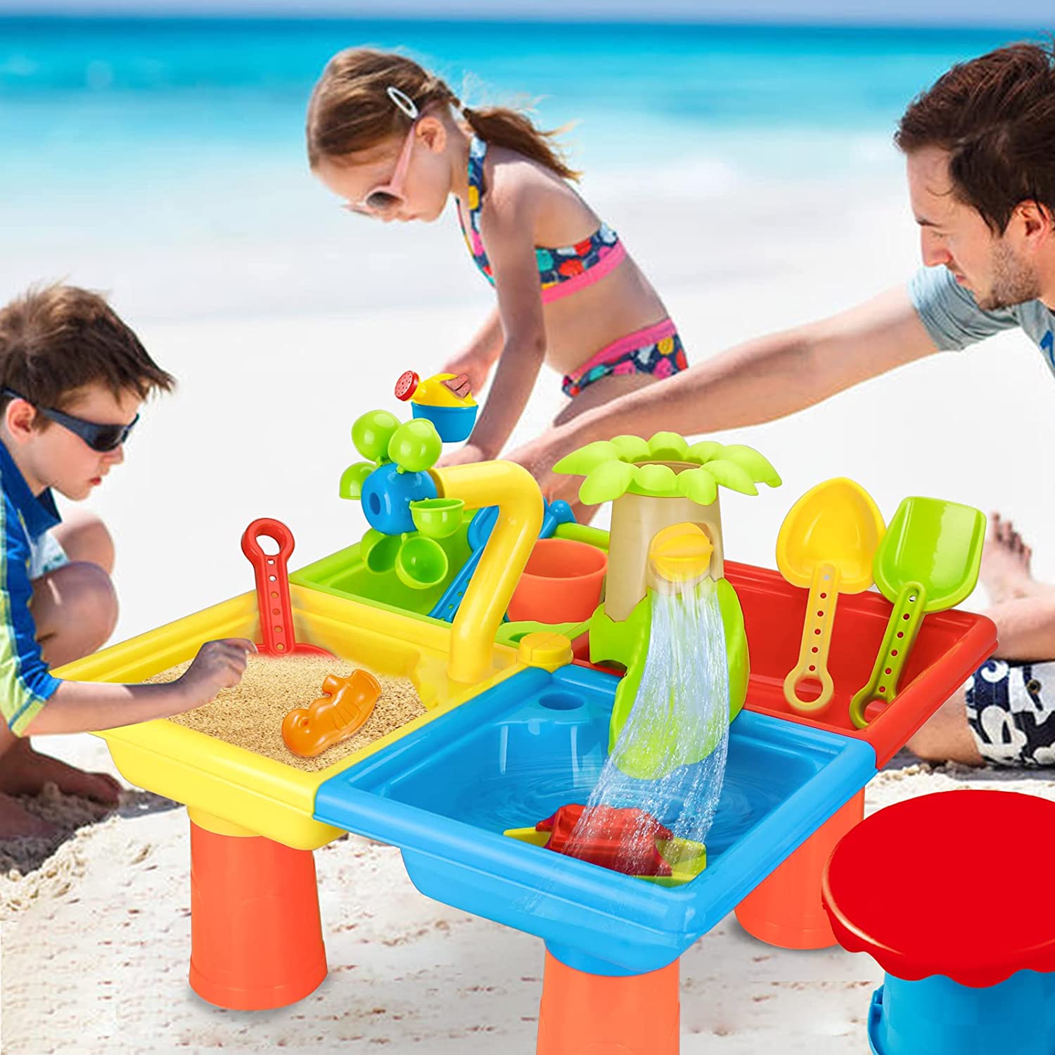 Beach Table Sand Play Toys Chi - مراجعة Kids Outdoor Clubhouse وسعره