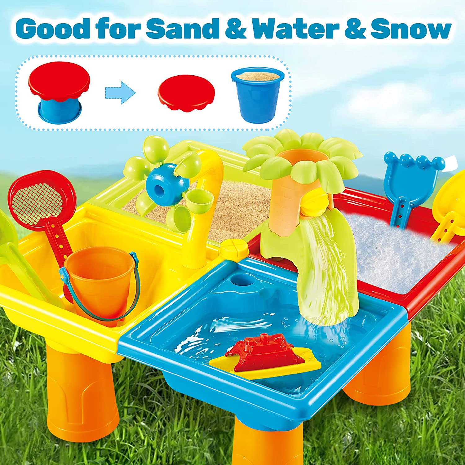 Beach Table Sand Play Toys Chi - مراجعة Kids Outdoor Clubhouse وسعره
