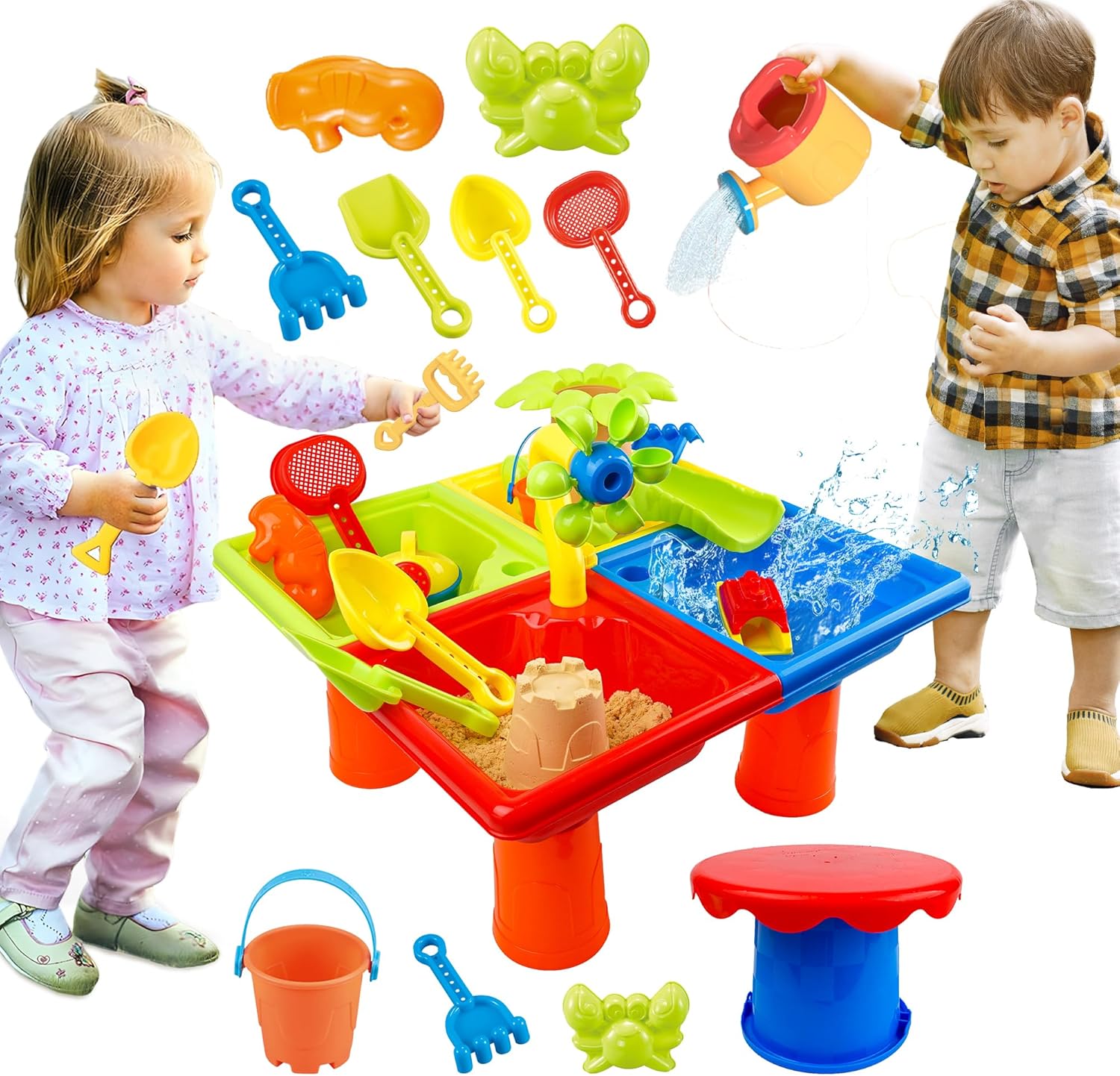 25 Pcs Summer Water Table for  - مراجعة Kids Outdoor Sensory Table وسعره