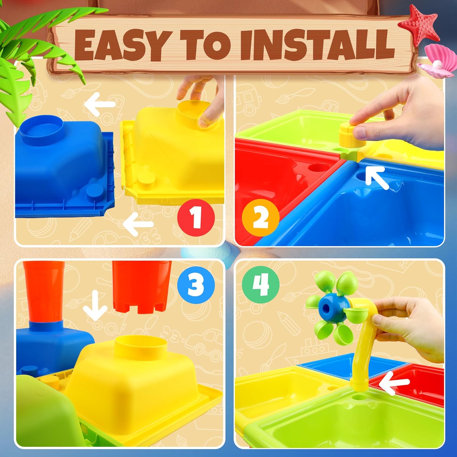 25 Pcs Summer Water Table for  - مراجعة Kids Outdoor Sensory Table وسعره