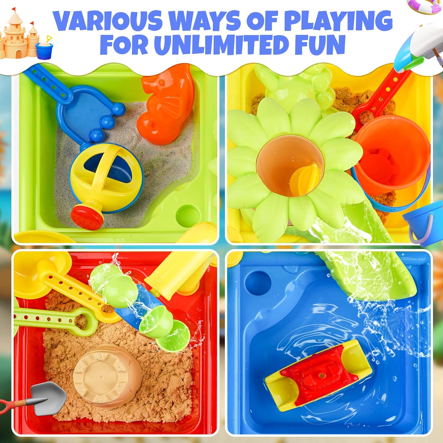 25 Pcs Summer Water Table for  - مراجعة Kids Outdoor Sensory Table وسعره