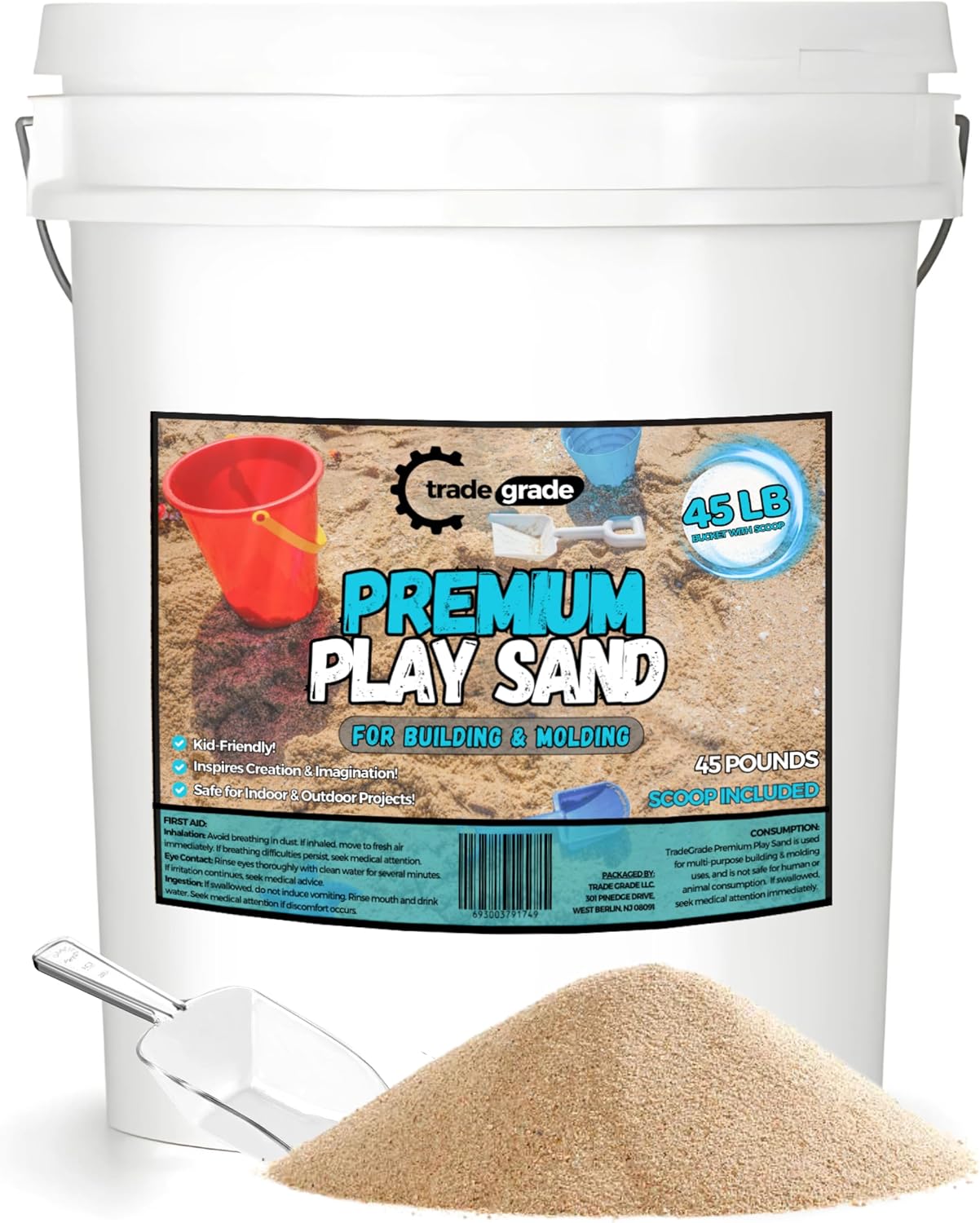 Premium Play Sand - 45 lb. Buc - مراجعة Kids Outdoor Sensory Table وسعره