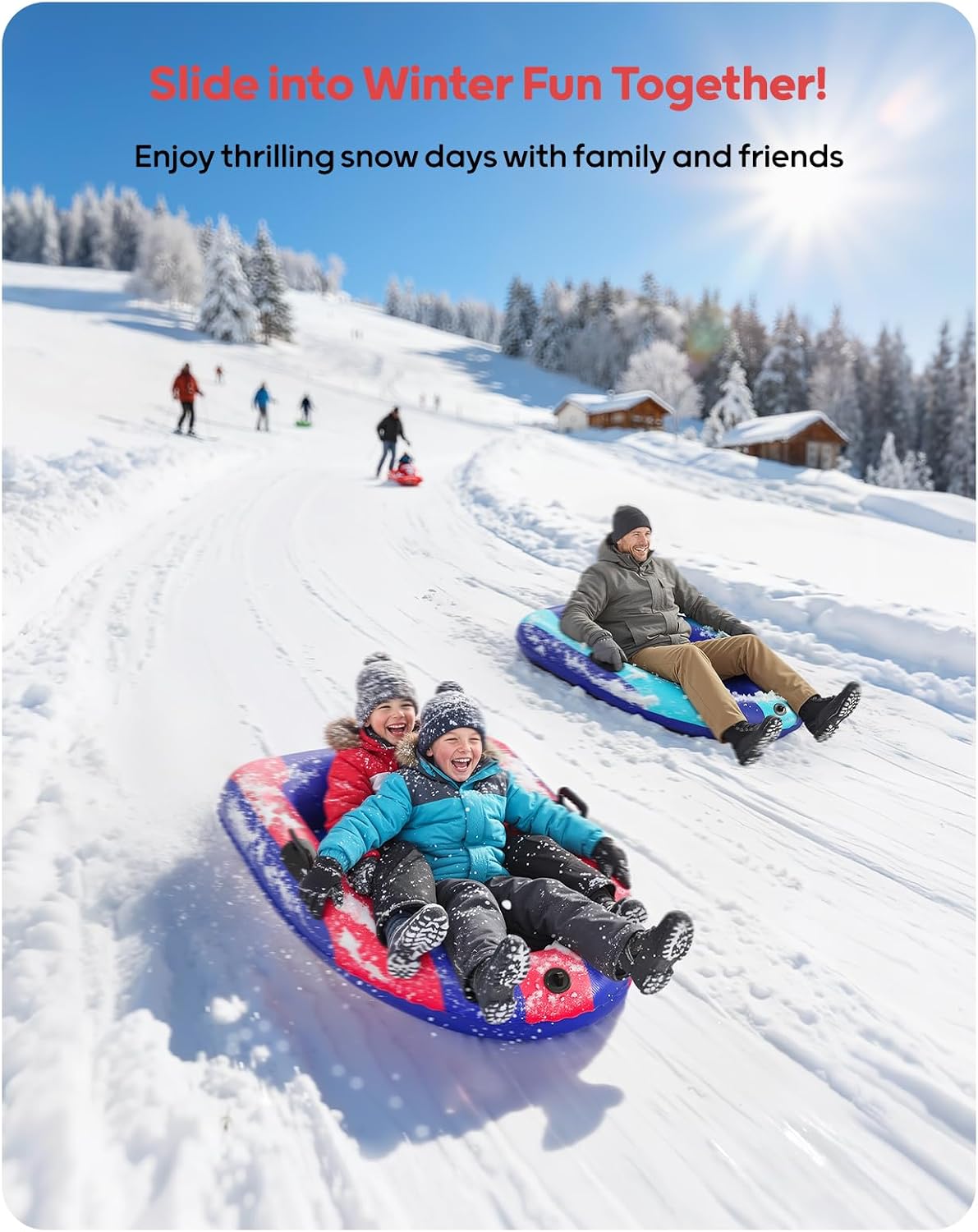 QPAU Inflatable PVC Snow Sled  - مراجعة Kids Outdoor Gifts وسعره