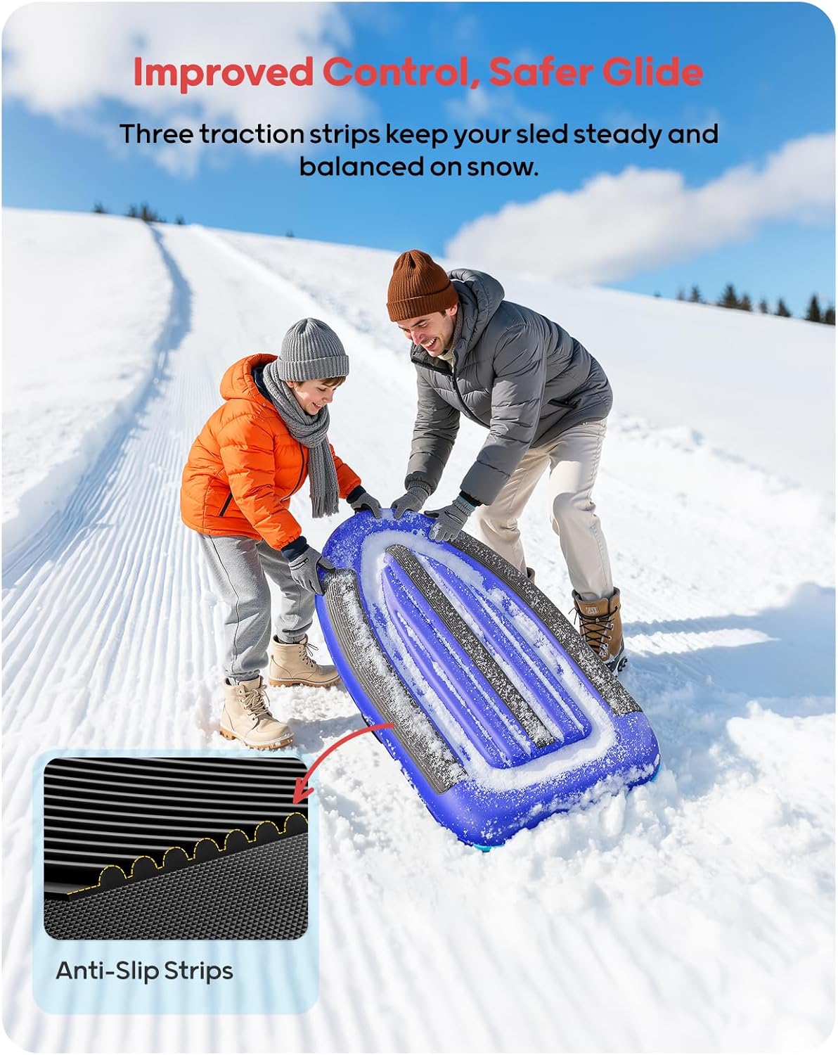 QPAU Inflatable PVC Snow Sled  - مراجعة Kids Outdoor Gifts وسعره