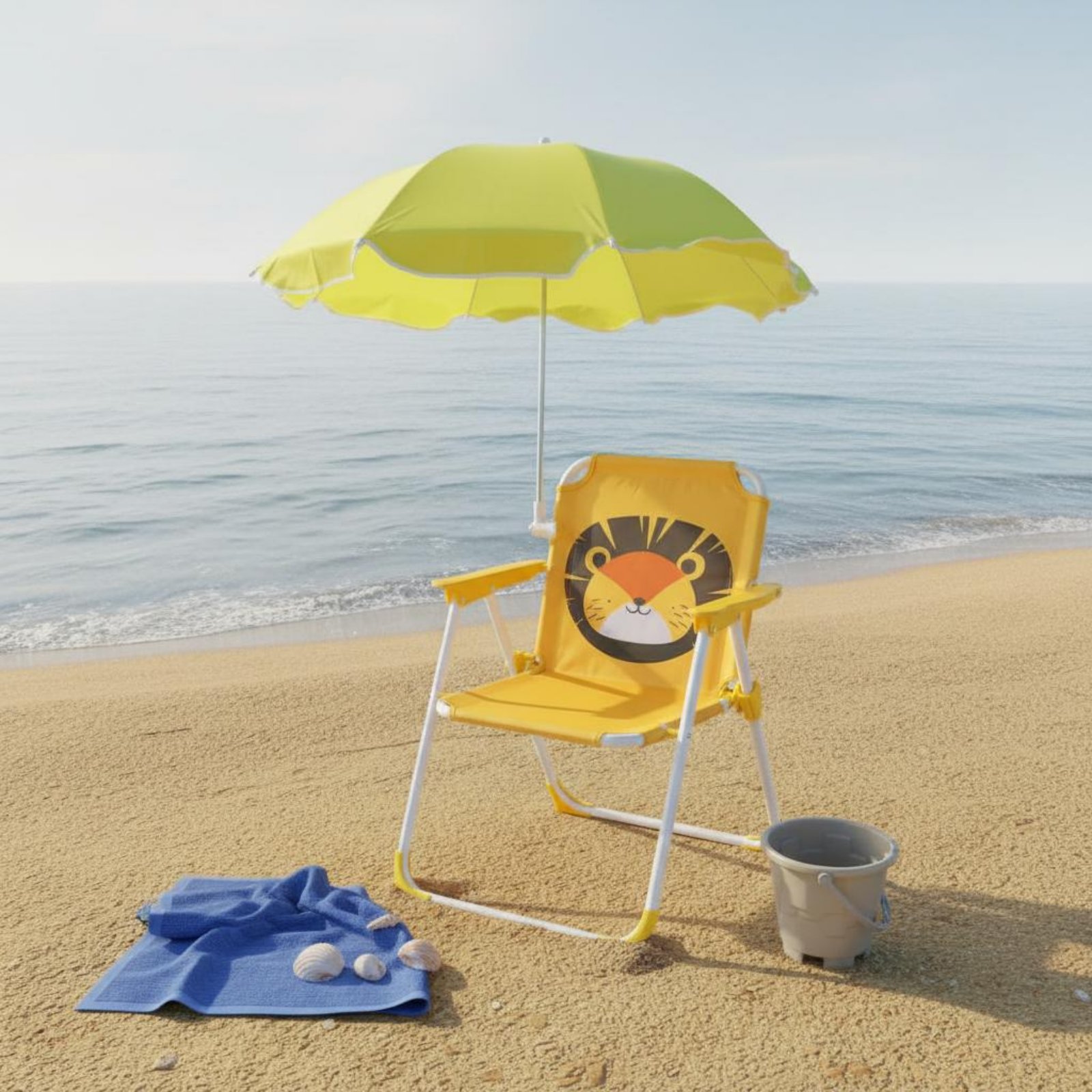 Children's Portable Chair with - مراجعة Kids Outdoor Lounge Chair With Umbrella وسعره