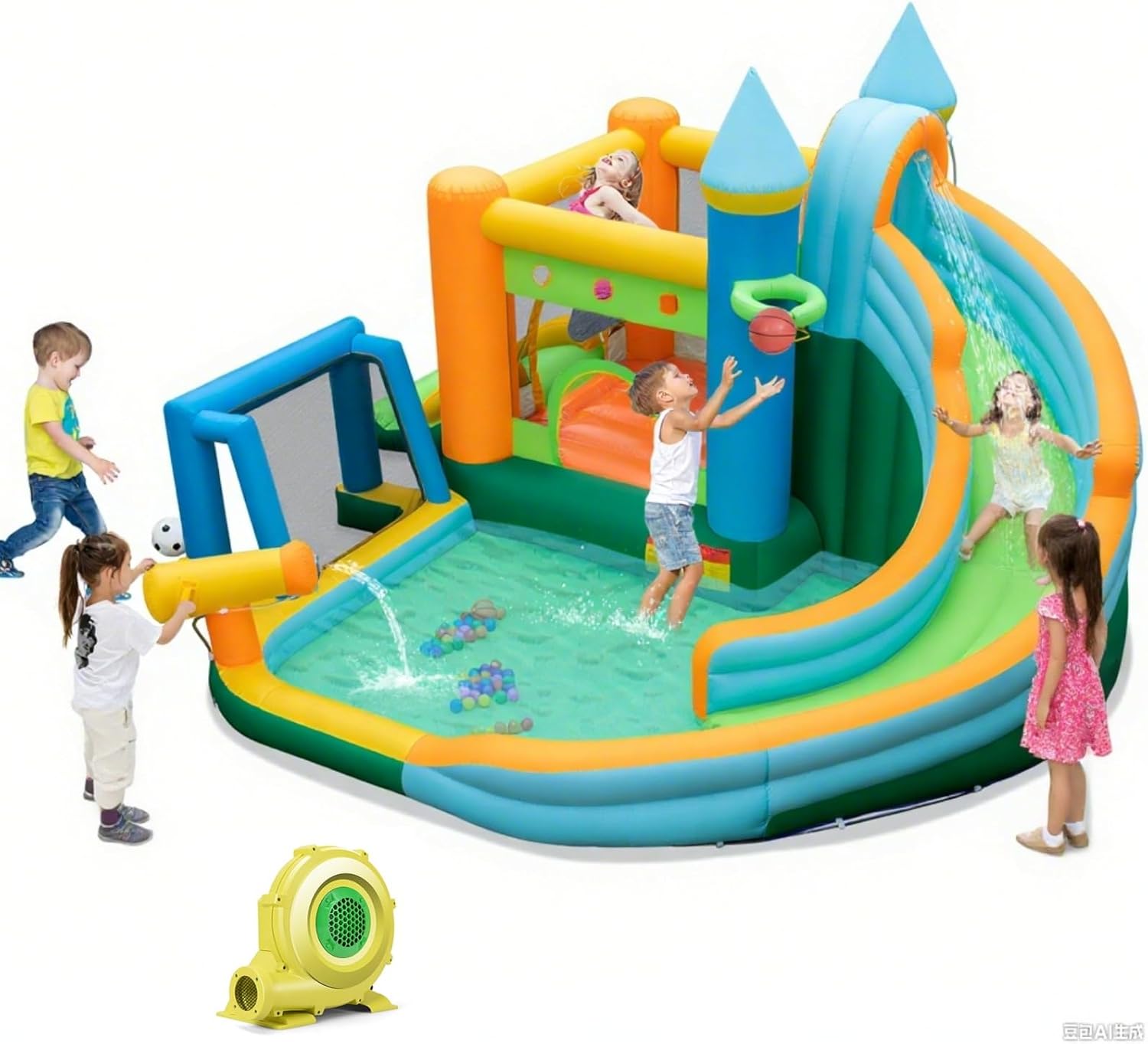 9-in-1 Inflatable Water Slide  - مراجعة Kids Outdoor Gifts وسعره