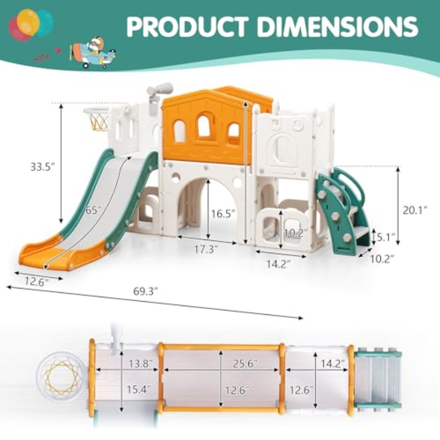 8 in 1 Toddler Slide Set Kid S - مراجعة Kids Outdoor Climber وسعره