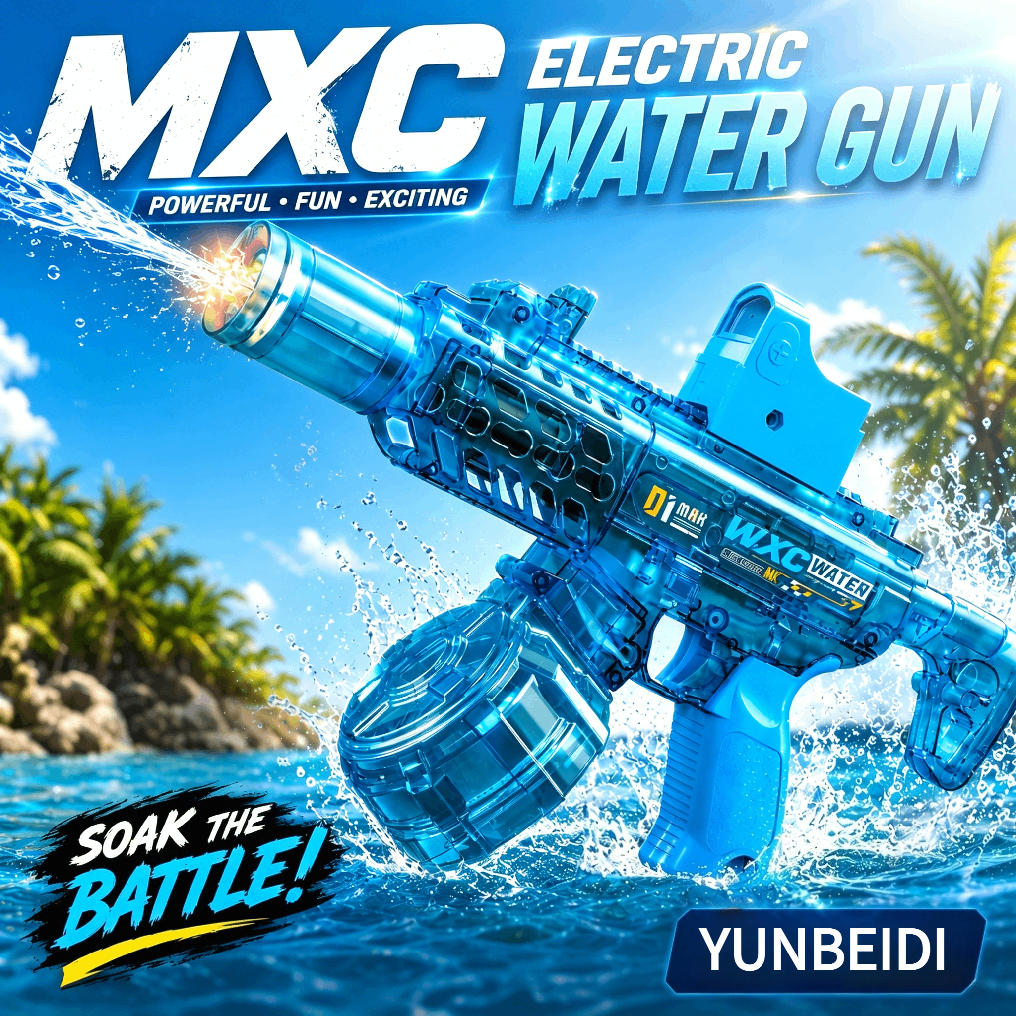 Electric Water Gun Flashing Li - مراجعة Kids Outdoor Yard Games وسعره