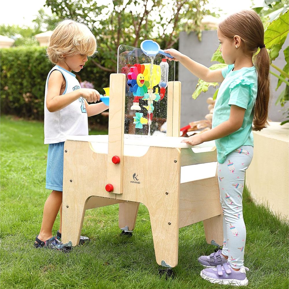 Kids Water & Sand Sensory Tabl - مراجعة Kids Outdoor Sensory Table وسعره
