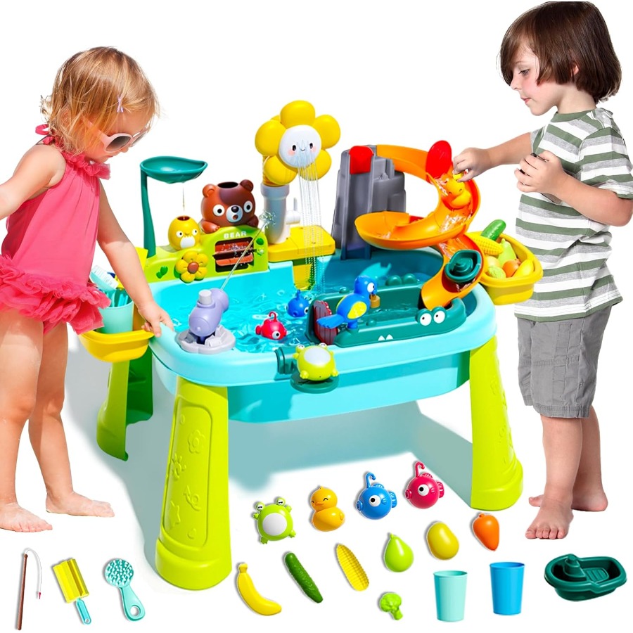 Water Table for Kids Ages 3+ w - مراجعة Kids Outdoor Sensory Table وسعره