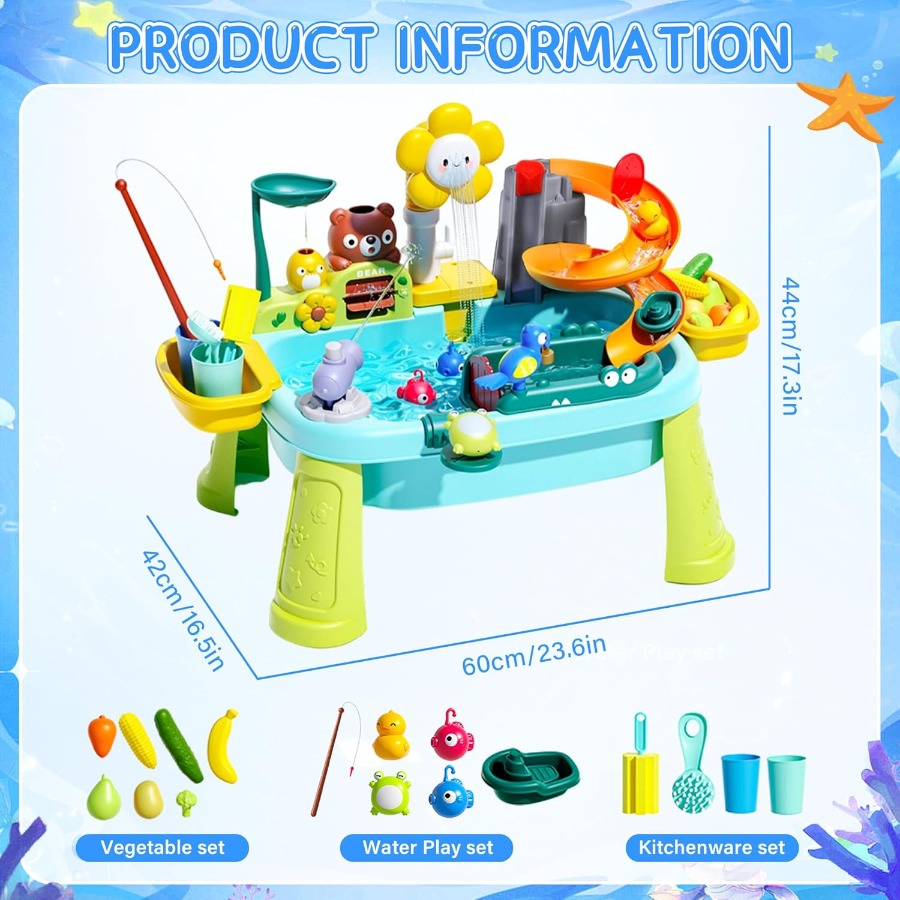 Water Table for Kids Ages 3+ w - مراجعة Kids Outdoor Sensory Table وسعره
