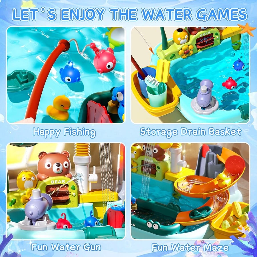 Water Table for Kids Ages 3+ w - مراجعة Kids Outdoor Sensory Table وسعره