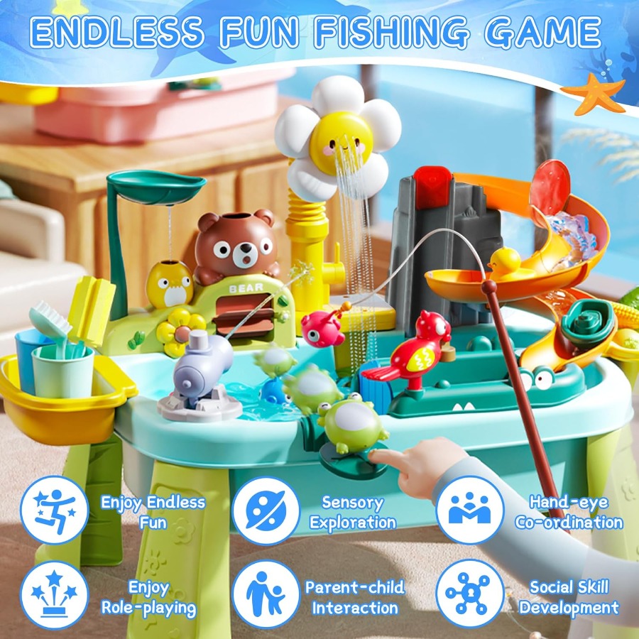 Water Table for Kids Ages 3+ w - مراجعة Kids Outdoor Sensory Table وسعره