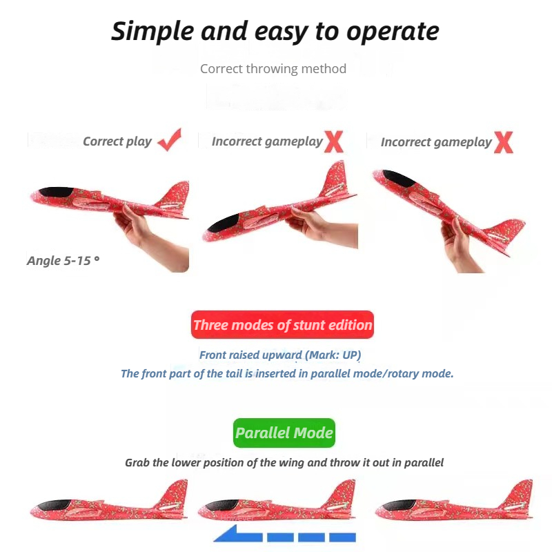 48cm Large Foam Airplane Child - مراجعة Kids Outdoor Activity Toys وسعره