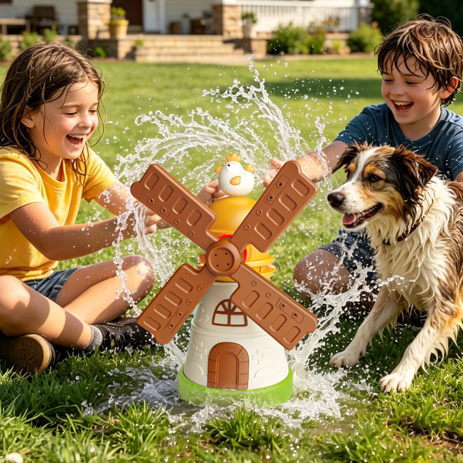 Kids Windmill Sprinkler Rotati - مراجعة Kids Outdoor Play Yard وسعره