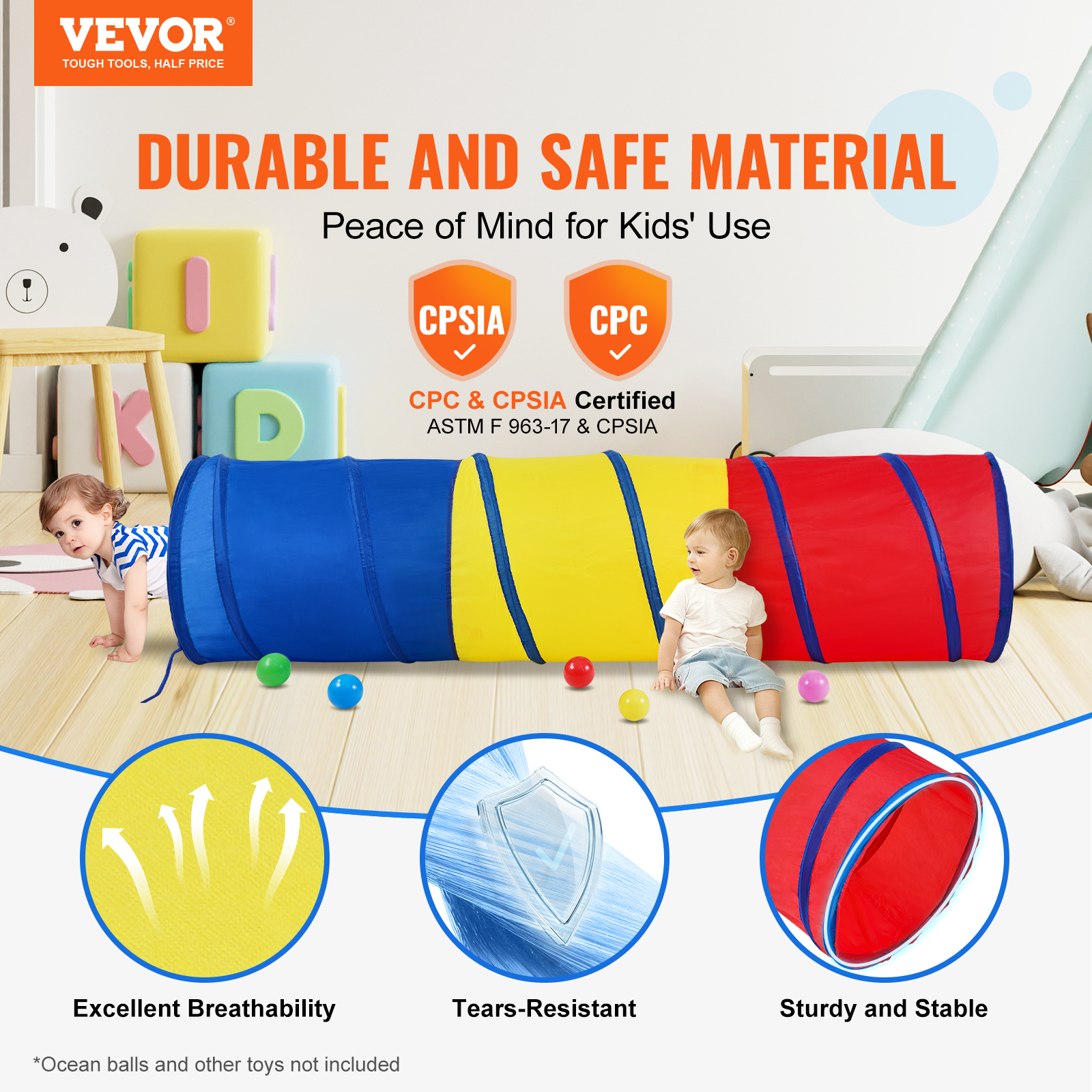 VEVOR Kids Play Tunnel Tent/ C - مراجعة Kids Outdoor Wendy House وسعره