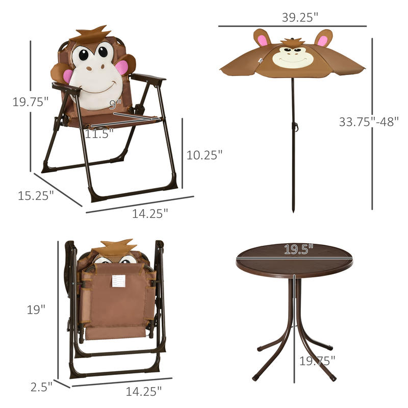 Outsunny Kids Table and Chair  - مراجعة Kids Outdoor Table And Chairs With Umbrella وسعره
