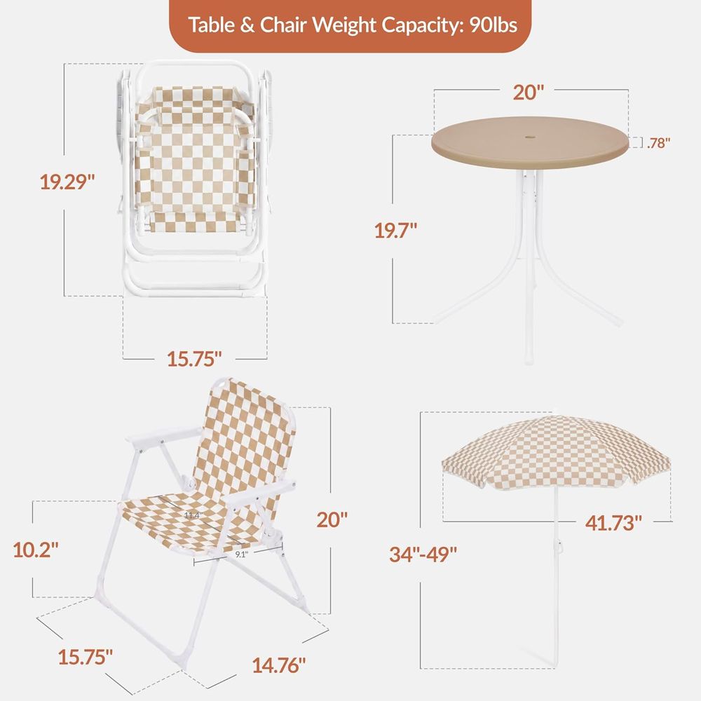 Kids Picnic Table and Chair Se - مراجعة Kids Outdoor Table And Chairs With Umbrella وسعره