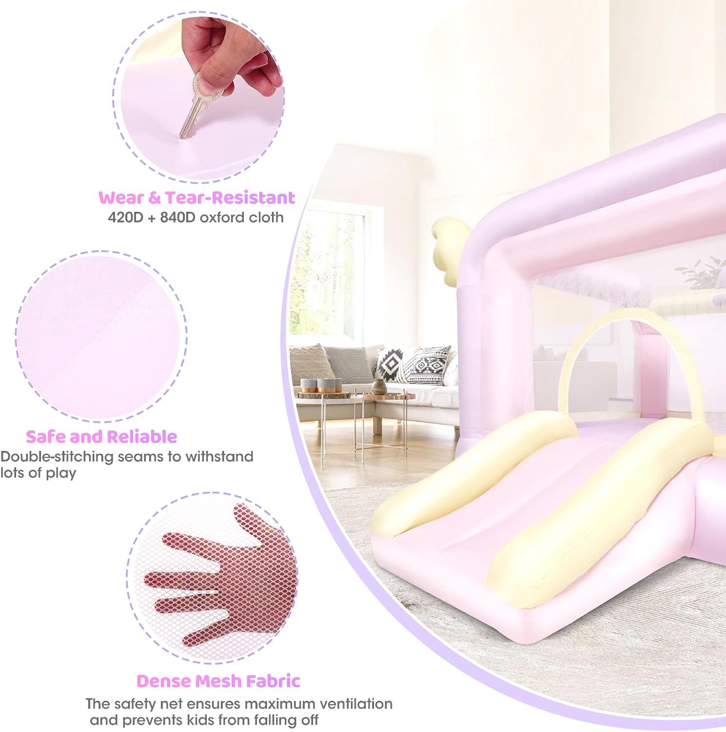 Inflatable Bouncy Castle with  - مراجعة Kids Outdoor Gifts وسعره