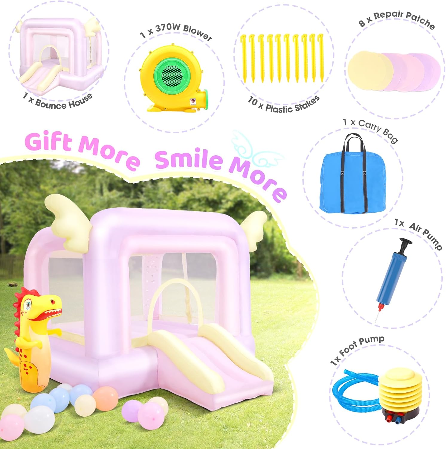 Inflatable Bouncy Castle with  - مراجعة Kids Outdoor Gifts وسعره