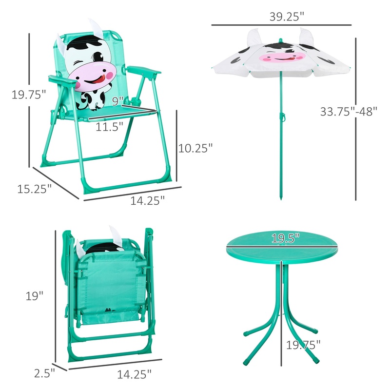 Outdoor Folding Kids Table and - مراجعة Kids Outdoor Table And Chairs With Umbrella وسعره
