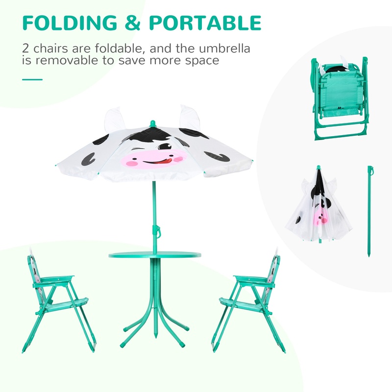 Outdoor Folding Kids Table and - مراجعة Kids Outdoor Table And Chairs With Umbrella وسعره