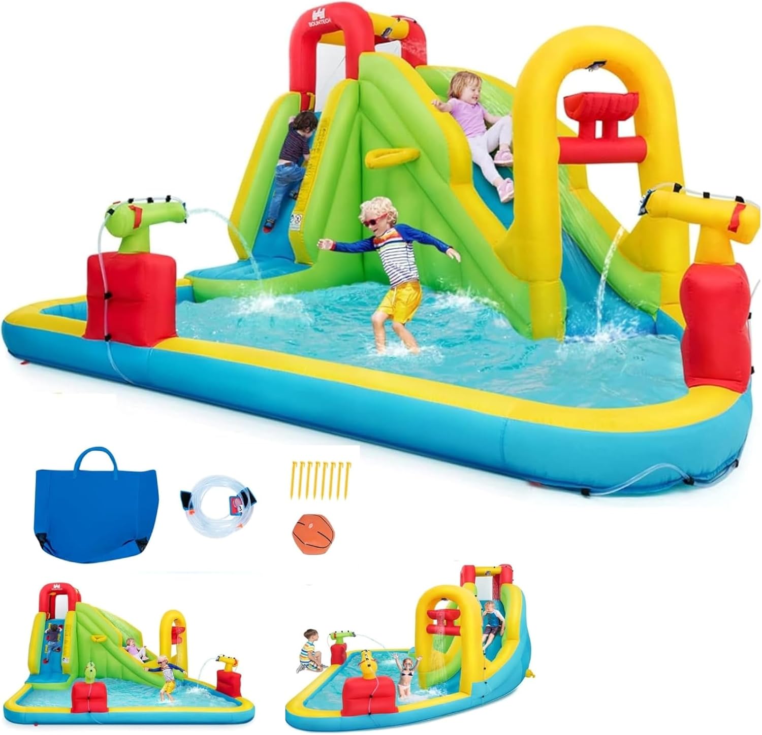 Mega Inflatable Water Park Bou - مراجعة Kids Outdoor Gifts وسعره