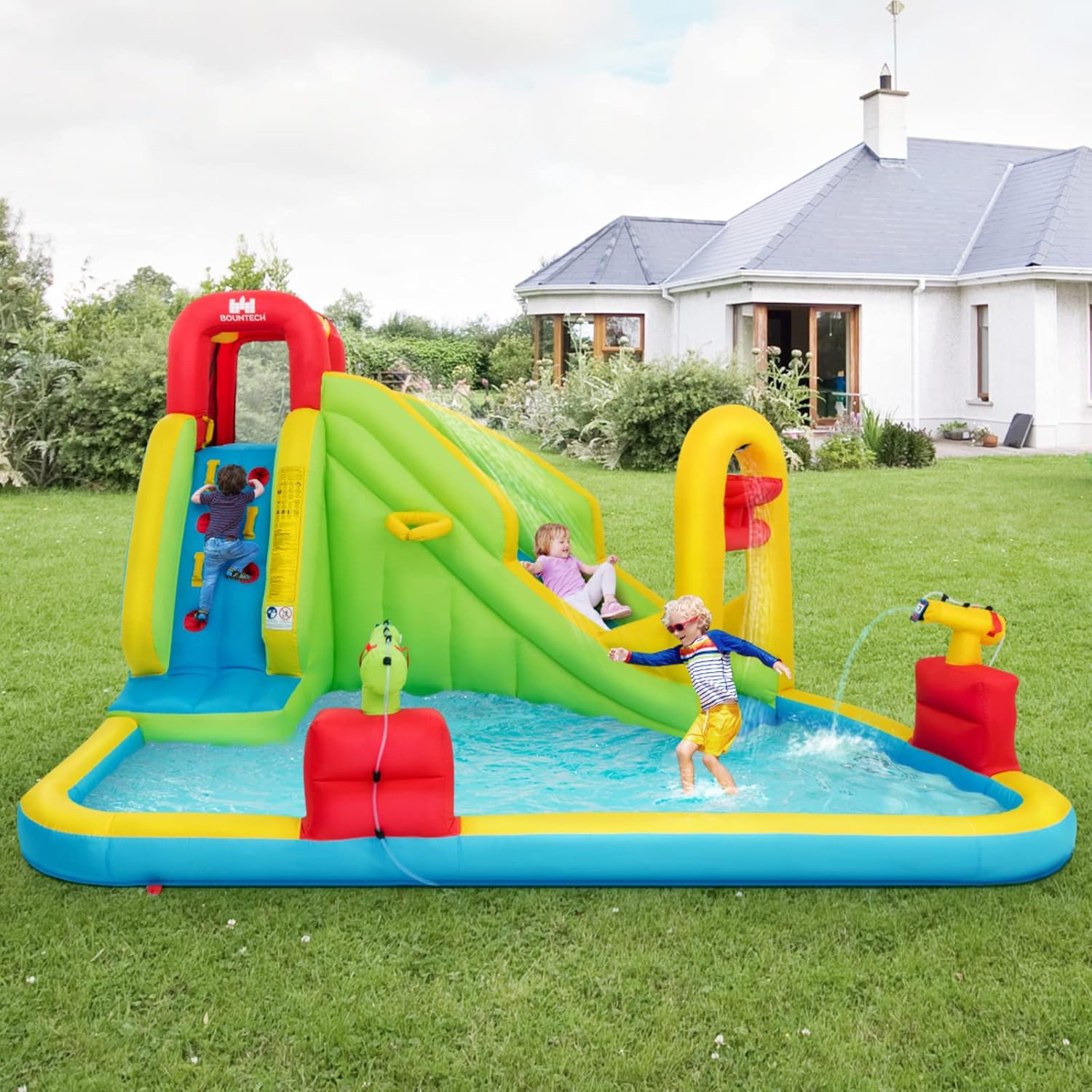Mega Inflatable Water Park Bou - مراجعة Kids Outdoor Gifts وسعره