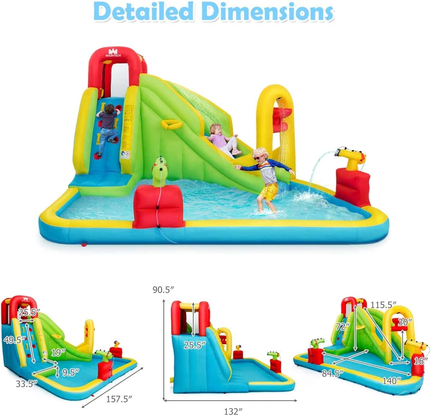 Mega Inflatable Water Park Bou - مراجعة Kids Outdoor Gifts وسعره