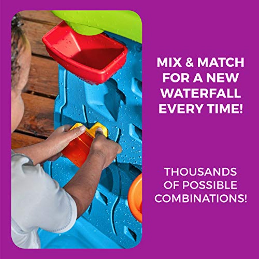 Waterfall Discovery Wall, Kids - مراجعة Kids Outdoor Sensory Table وسعره