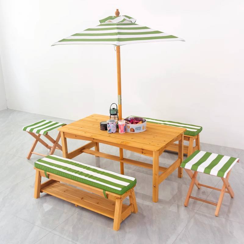 Kids Indoor Outdoor Table & Ch - مراجعة Kids Outdoor Table And Chairs With Umbrella وسعره