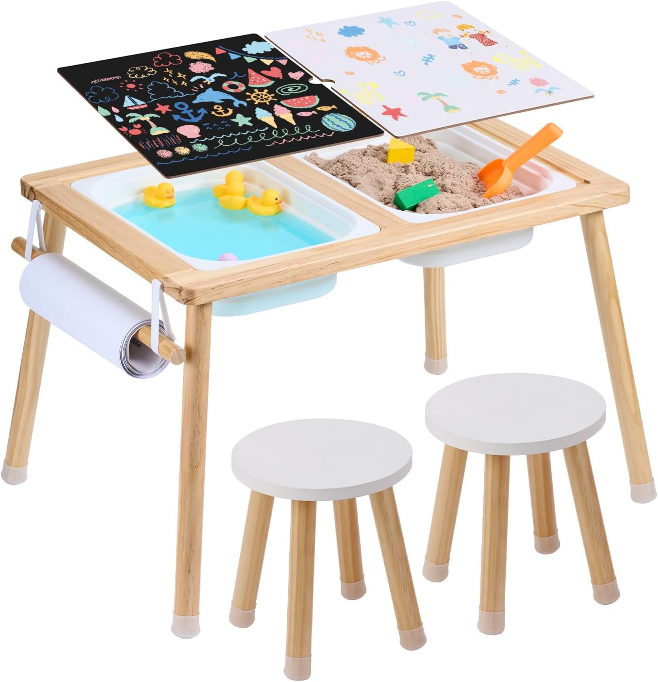 Kids Sensory Table & 2 Chairs  - مراجعة Kids Outdoor Sensory Table وسعره