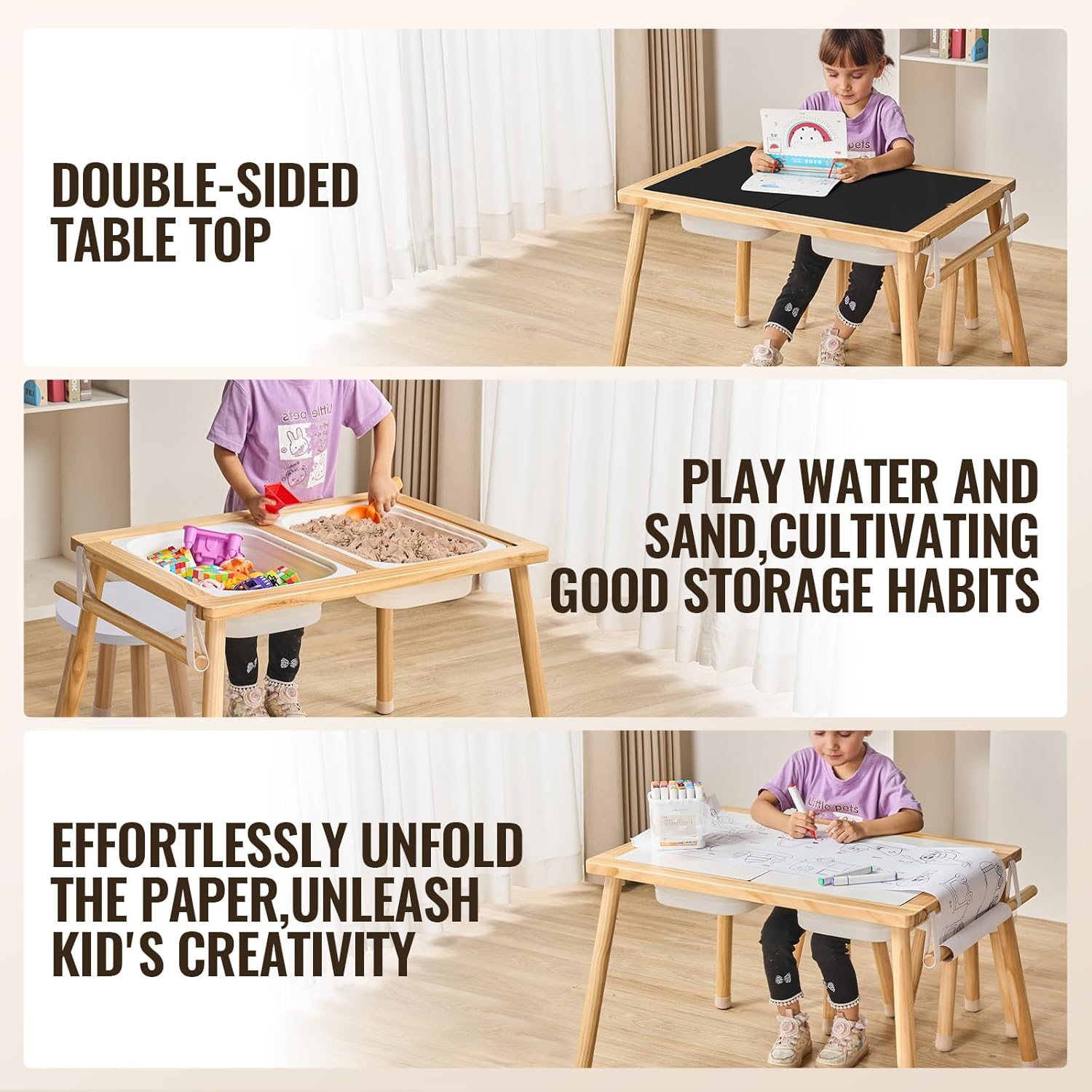 Kids Sensory Table & 2 Chairs  - مراجعة Kids Outdoor Sensory Table وسعره